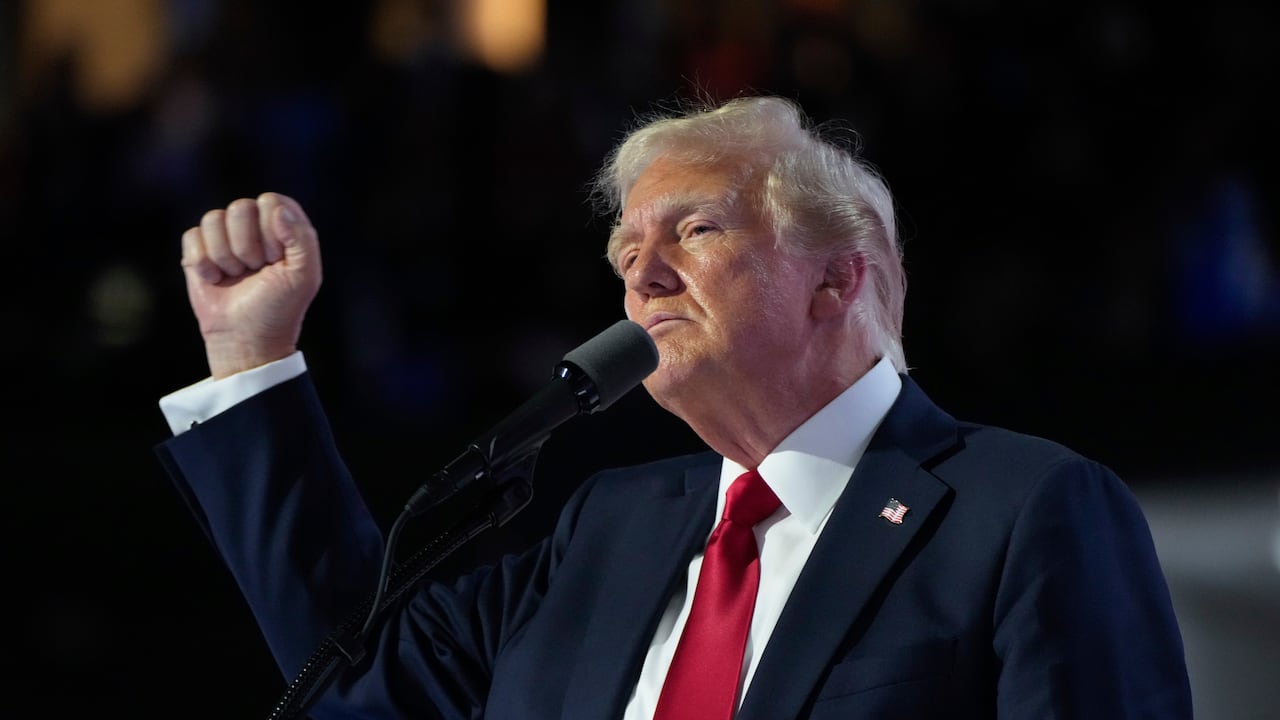 Donald Trump da su discurso en la Convención Republicana.