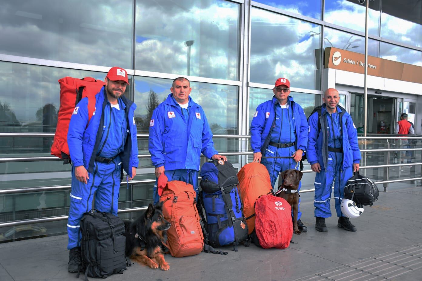 Parte de la delegación de rescatistas que estuvo en Turquía.