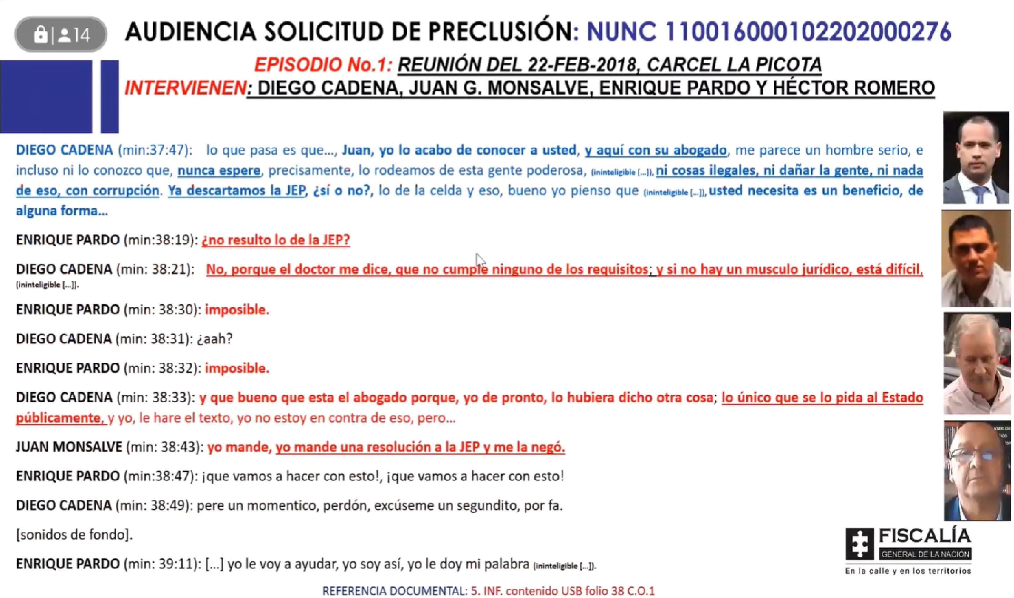 Caso Uribe: El video y las transcripciones del reloj de Juan Guillermo Monsalve