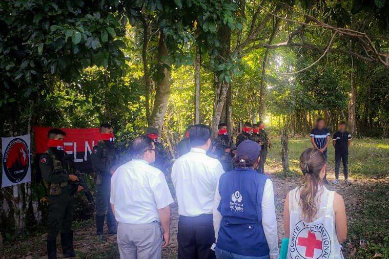 Los adolescentes estaban retenidos por el ELN desde hace un mes.