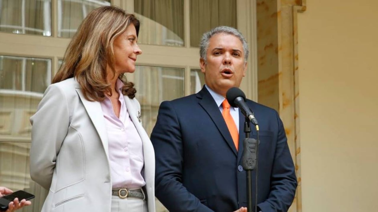 El presidente Duque y la vicepresidenta Ramírez.
