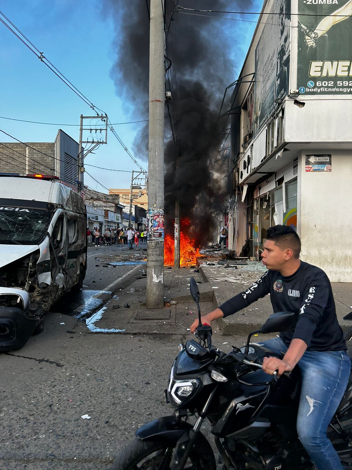 Atentado terrorista en el centro de Jamundí