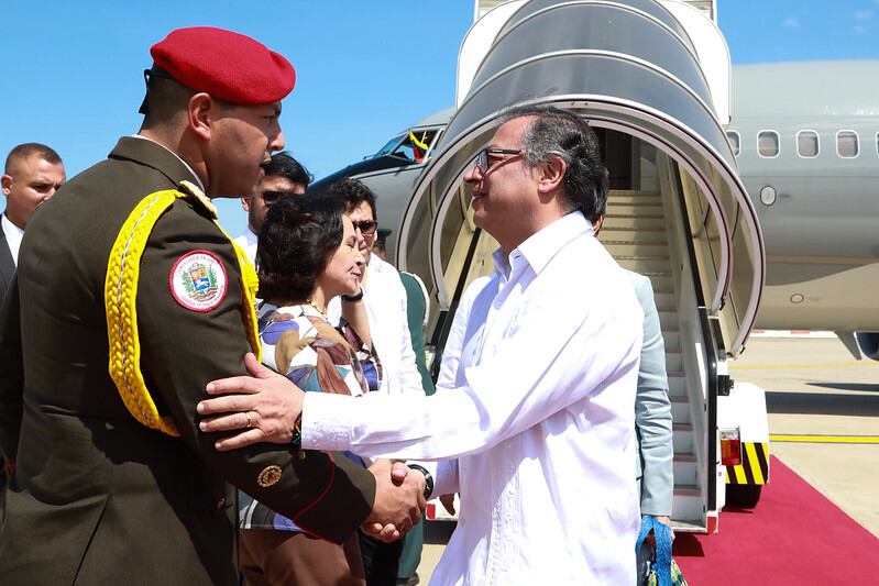 El presidente Gustavo Petro en Venezuela este sábado 18 de noviembre.