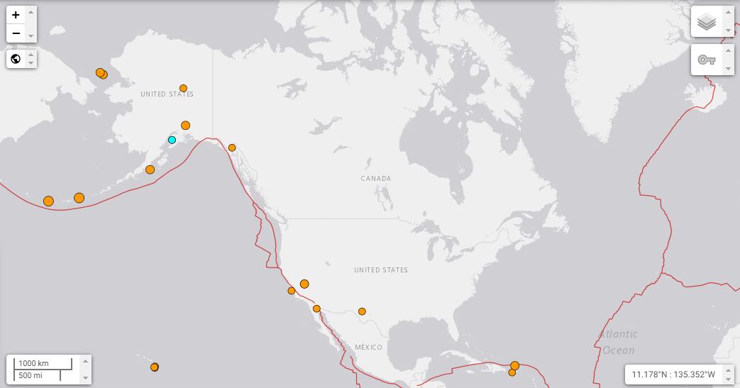 El USGS monitorea permanentemente la actividad sísmica en Estados Unidos.
