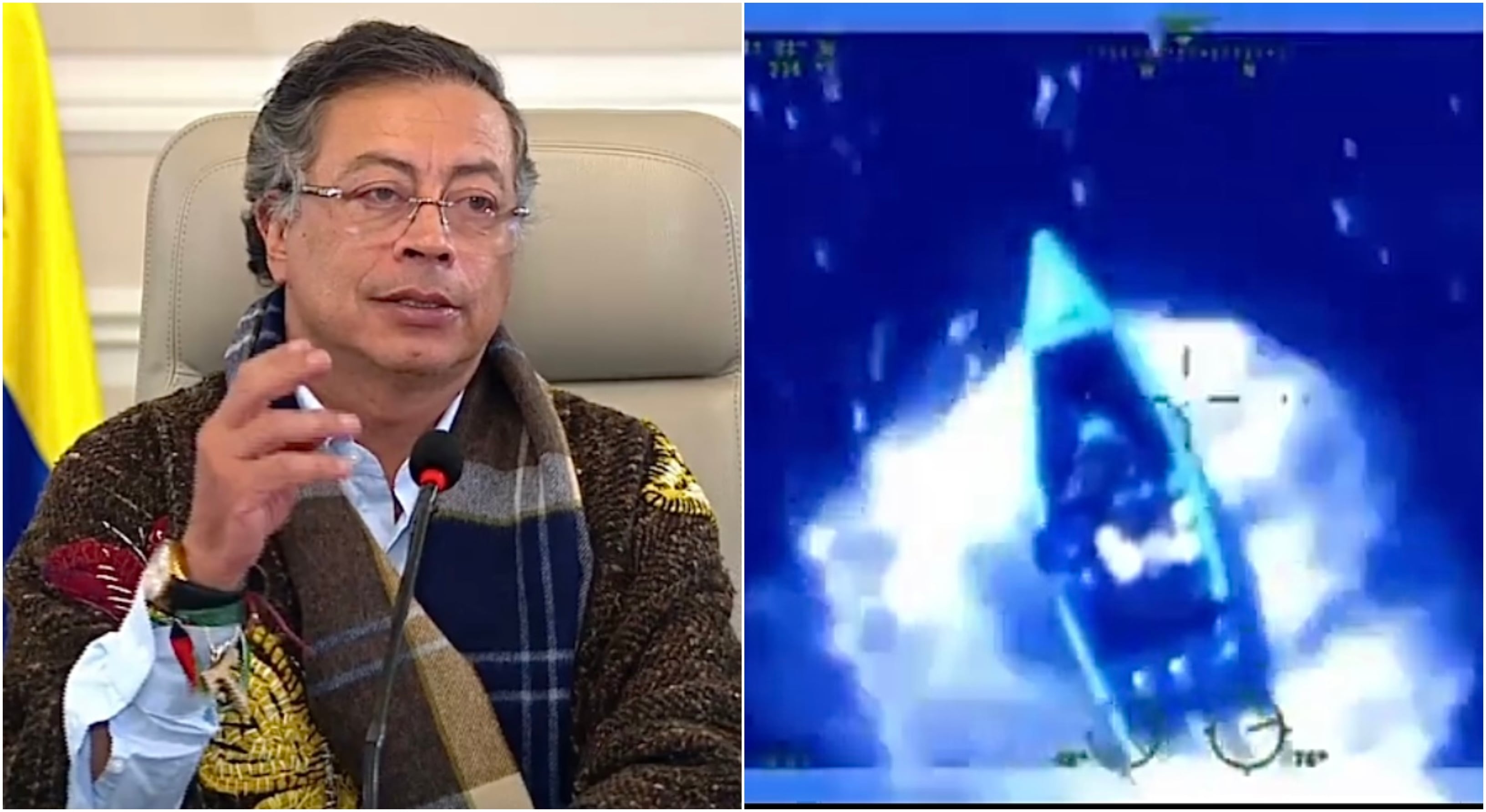 Presidente Gustavo Petro y operación marítima