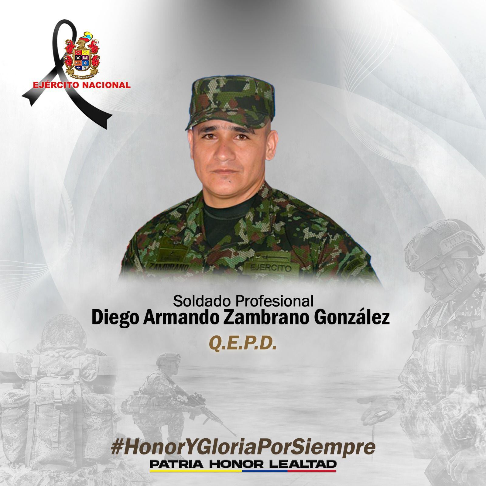 Disidencias de Farc asesinan al soldado Diego Zambrano en Cauca