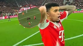 Luis Díaz, del Bayern Múnich. En semifinales de Copa de Alemania pudo anotar, pero el arquero se lució.