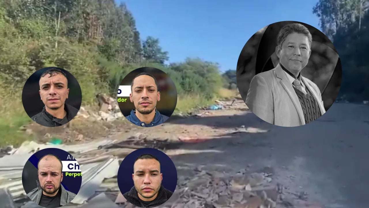 Profesor Neill Cubides y los sujetos que lo asesinaron.