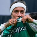 Ingrid Guerra celebra un gol contra Nacional