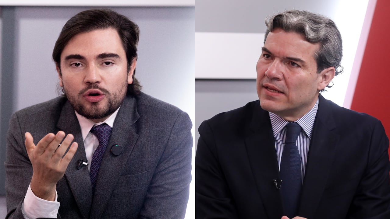 El abogado Mauricio Pava (derecha) representa una demanda en contra del representante Santiago Osorio (izquierda).