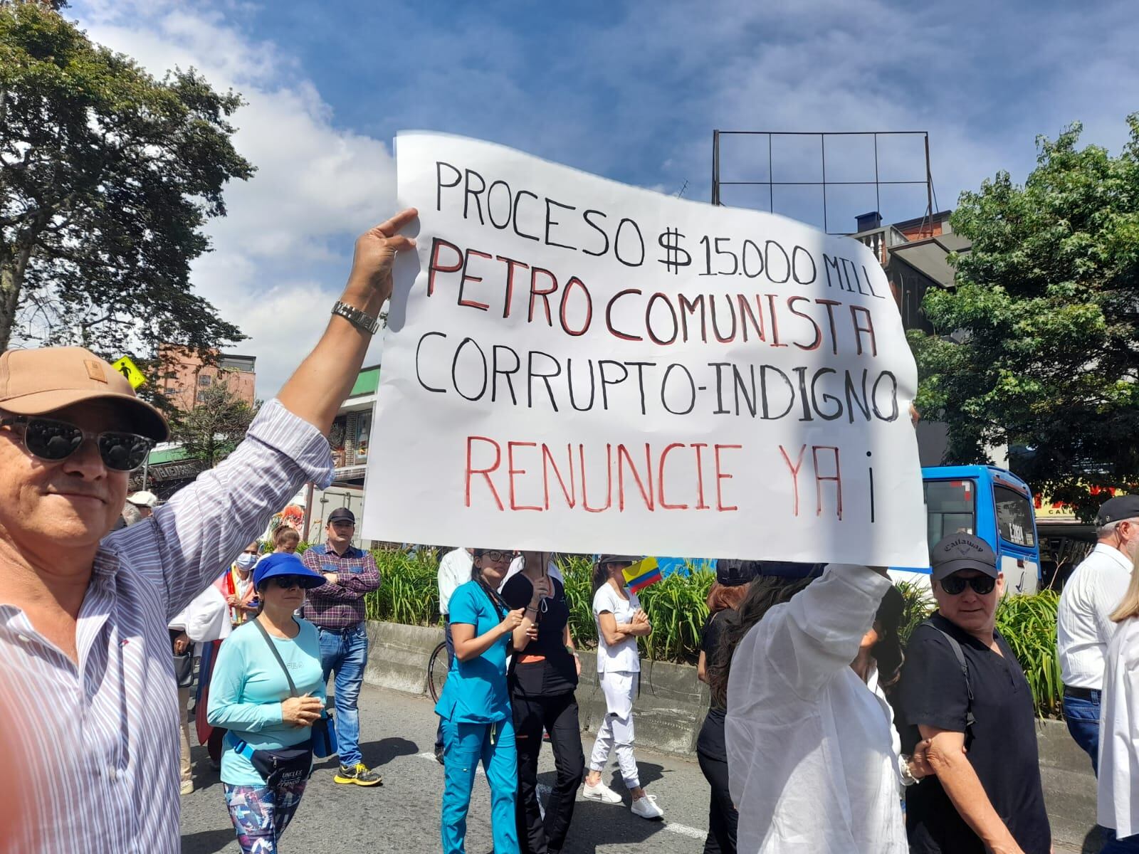 La marcha se extendió por más de dos horas