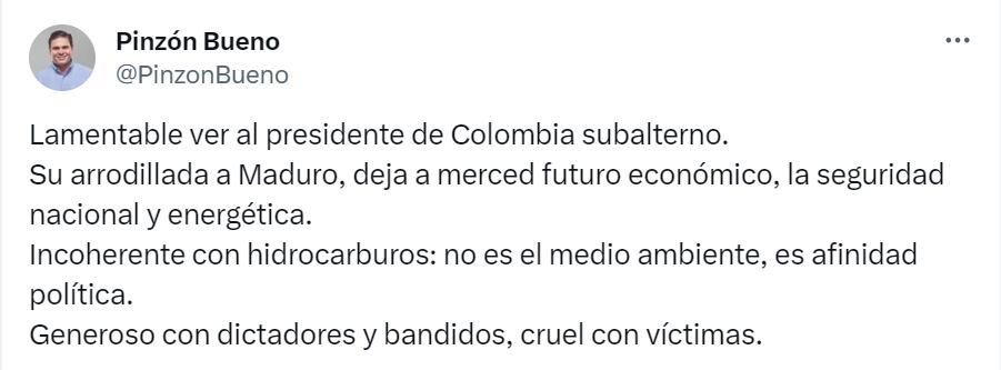 El exministro Juan Carlos Pinzón se refirió al anuncio del presidente Gustavo Petro sobre Ecopetrol y Pdvsa.