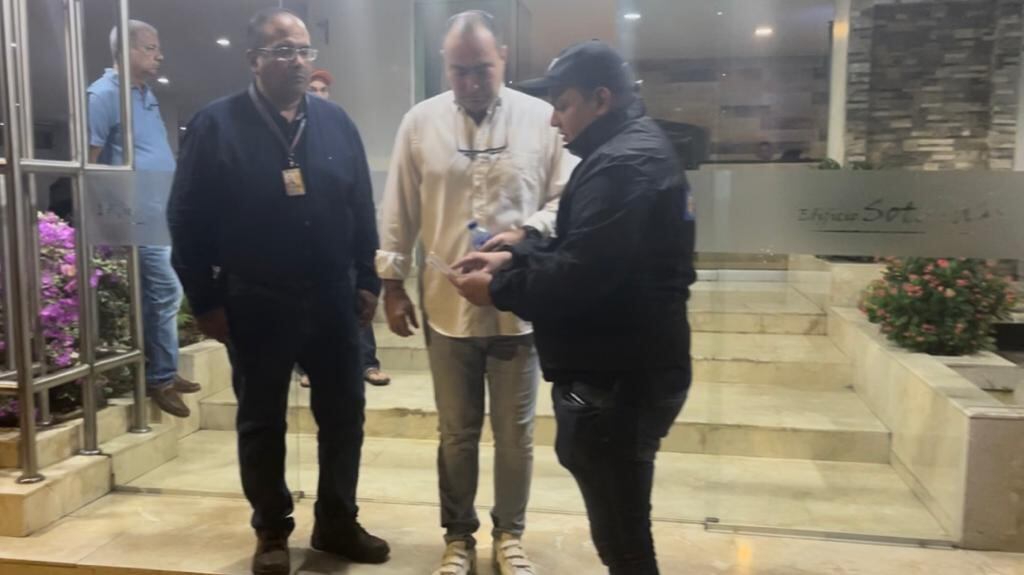 Momento en el que es capturado Jorge Pretelt en Montería