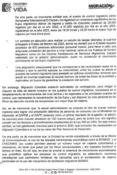 Migración Colombia quiere crear 120 puestos de trabajo para los puestos de control migratorio del Aeropuerto El Dorado.