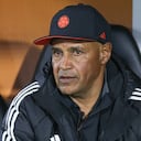 Carlos Paniagua coaches the Colombian national team during the FIFA U-20 Women's World Cup 2024 match between Colombia and Cameroon at the El Campin stadium in Bogota, Colombia, on September 4, 2024. (Photo by Daniel Garzon Herazo/NurPhoto via Getty Images)