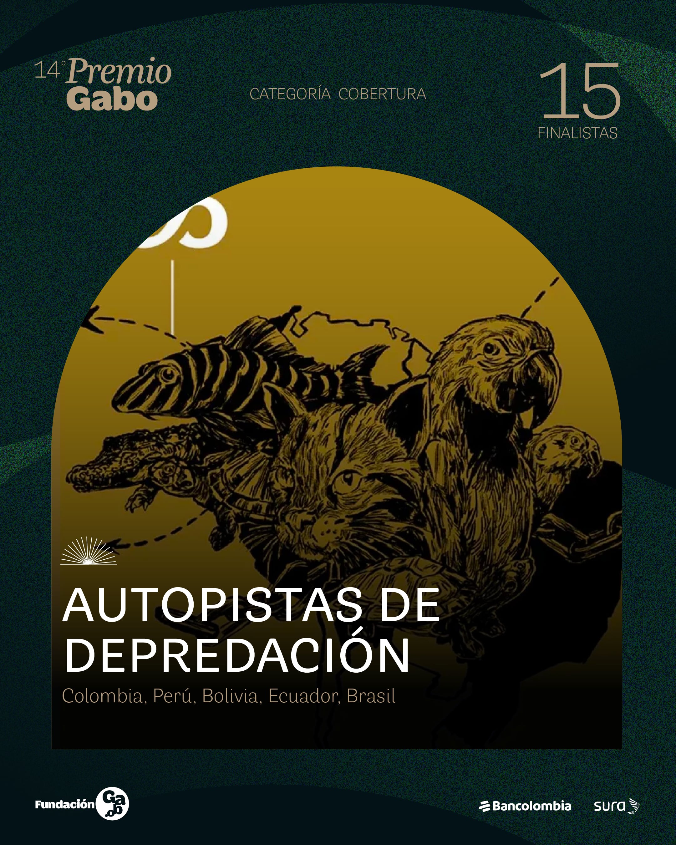 Estos son los 15 finalistas al Premio Gabo 2026.