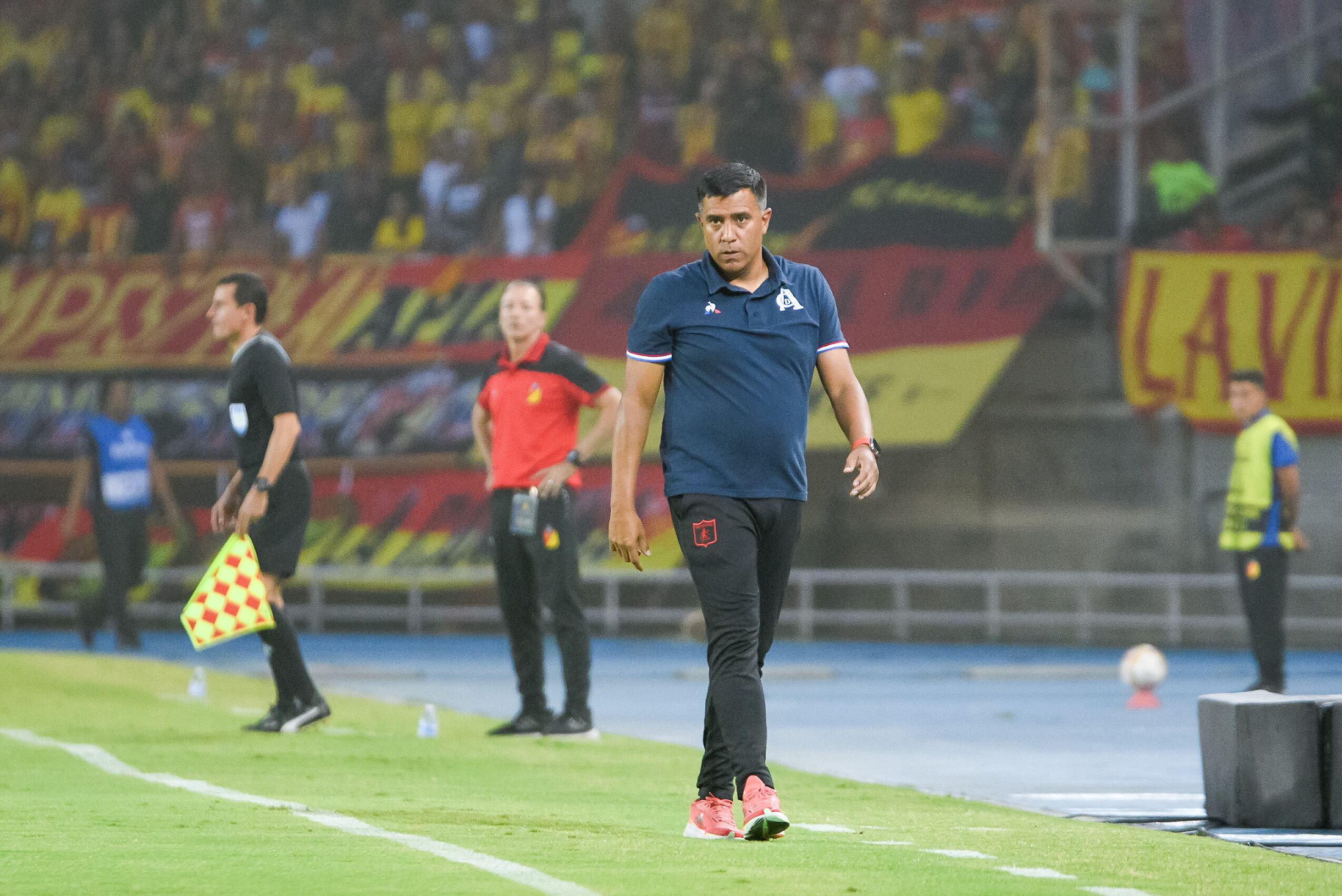 Imagen del partido de la fecha 10 de la Liga colombiana entre Deportivo Pereira y América de Cali por el primer semestre de la Liga colombiana.