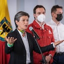 Alcaldesa Claudia López y Luis Ernesto Gómez