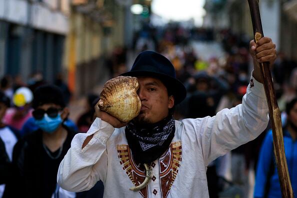 Protestas en Ecuador.