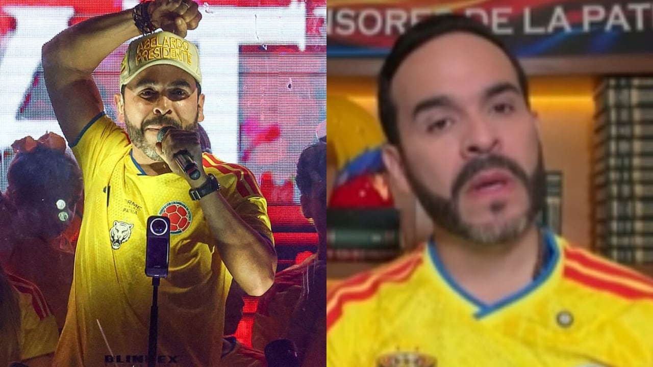 Abelardo de la Espriella con la camiseta de la Selección Colombia.