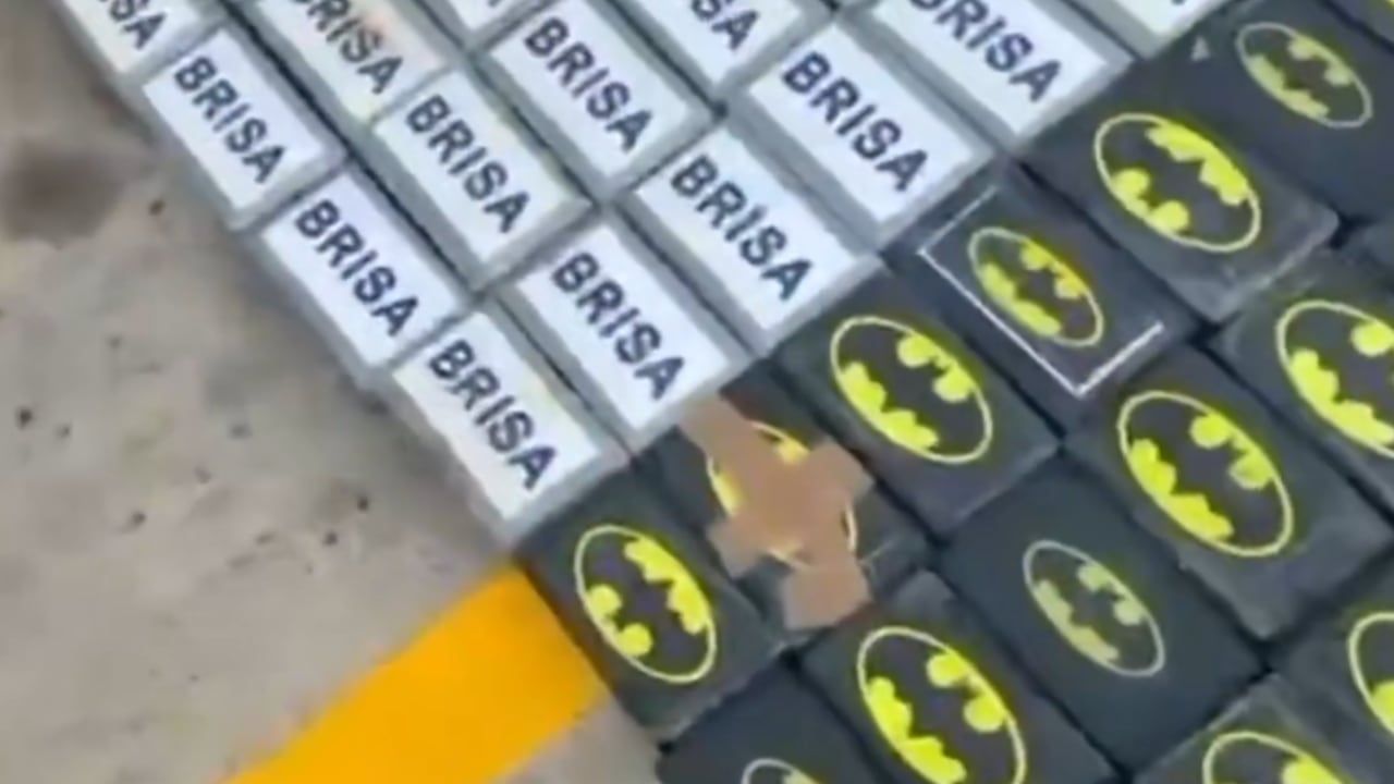 Cargamento de cocaína incautado.