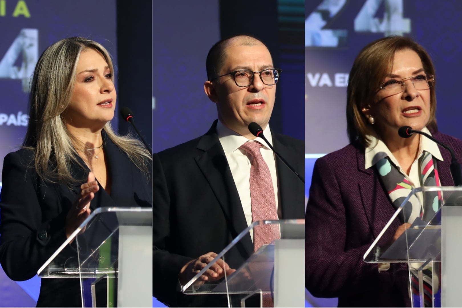 Vicky Dávila, directora general de SEMANA; Francisco Barbosa, fiscal general de la Nación y Margarita Cabello, procuradora general de la Nación.