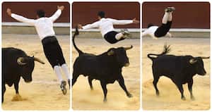 Con un inusual espectáculo de recortadores comenzó la feria de Cali 2021.