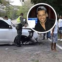 La camioneta perdió sus cuatro llantas. Foto: Fotomontaje SEMANA