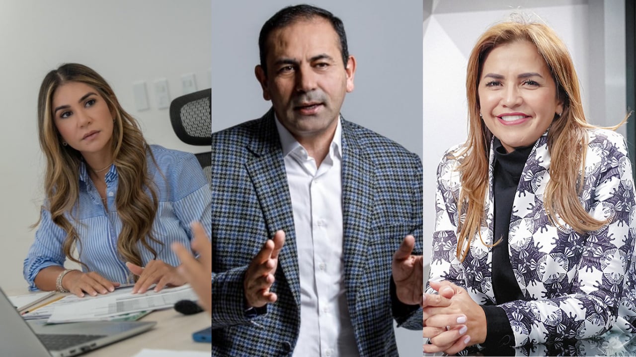 Gobernadora del Cesar, Elvia Milena; gobernador de Santander, Juvenal Díaz y gobernadora del Meta, Rafaela Cortés.