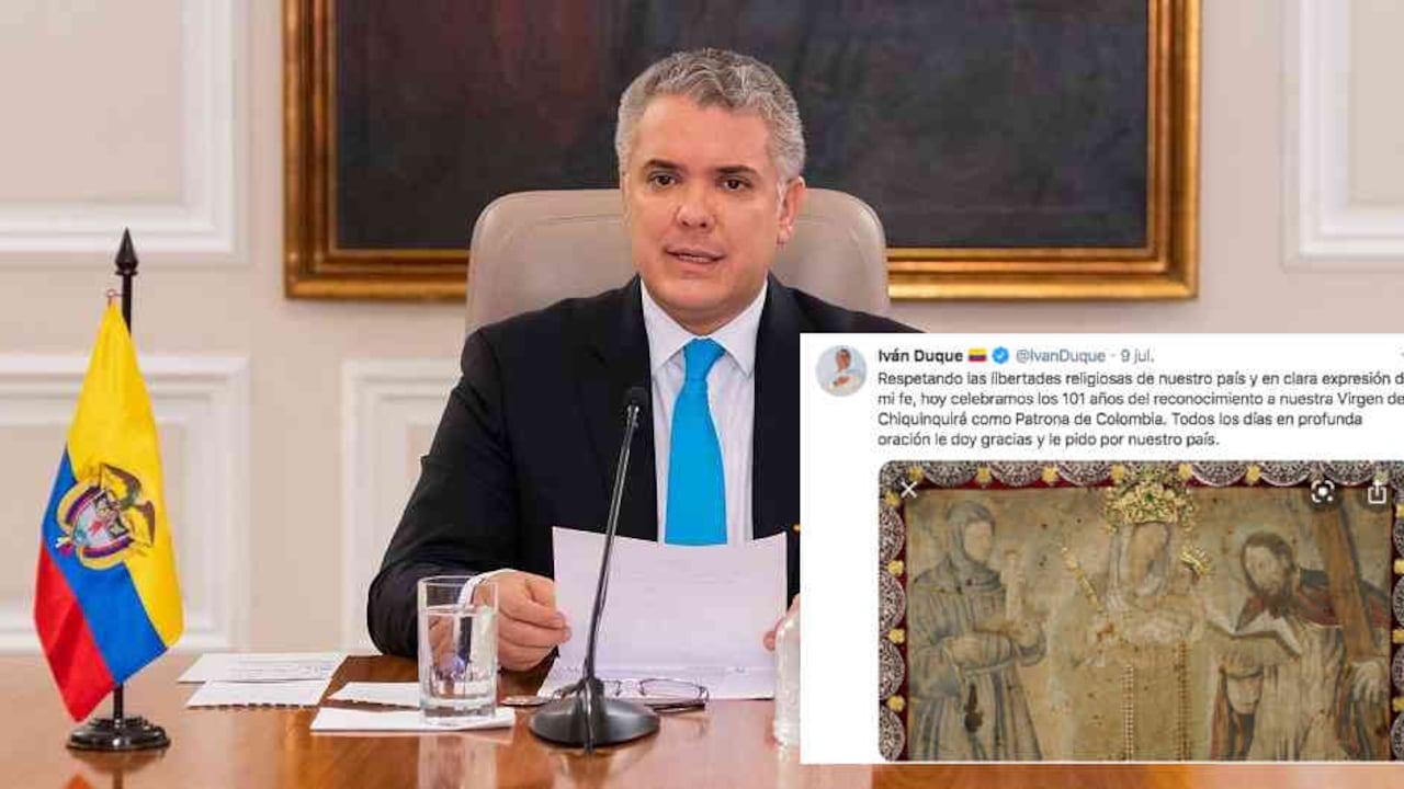 ¿Por qué Duque deberá retirar un mensaje de la Virgen de Chiquinquirá?