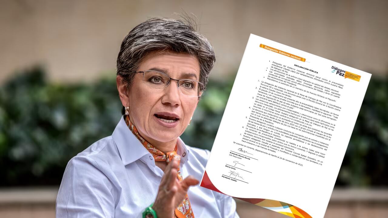 Delegación del Gobierno en mesas de paz denuncia a Claudia López por calumnia