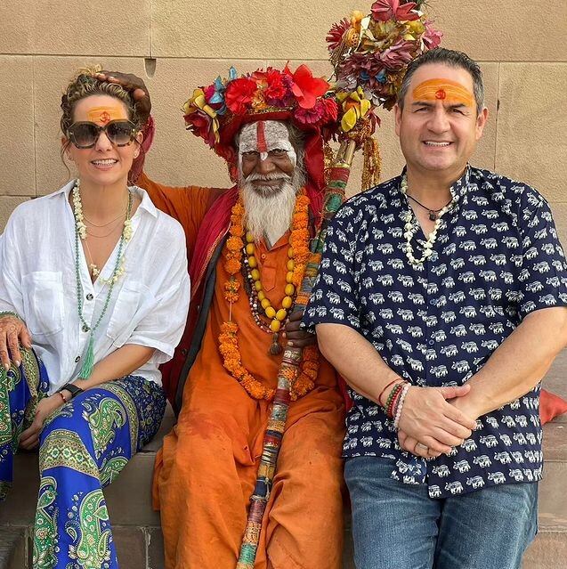 Mauricio Vélez y su esposa estuvieron en la India