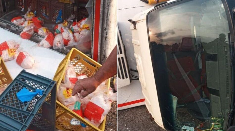 Camión saqueado en Magdalena.