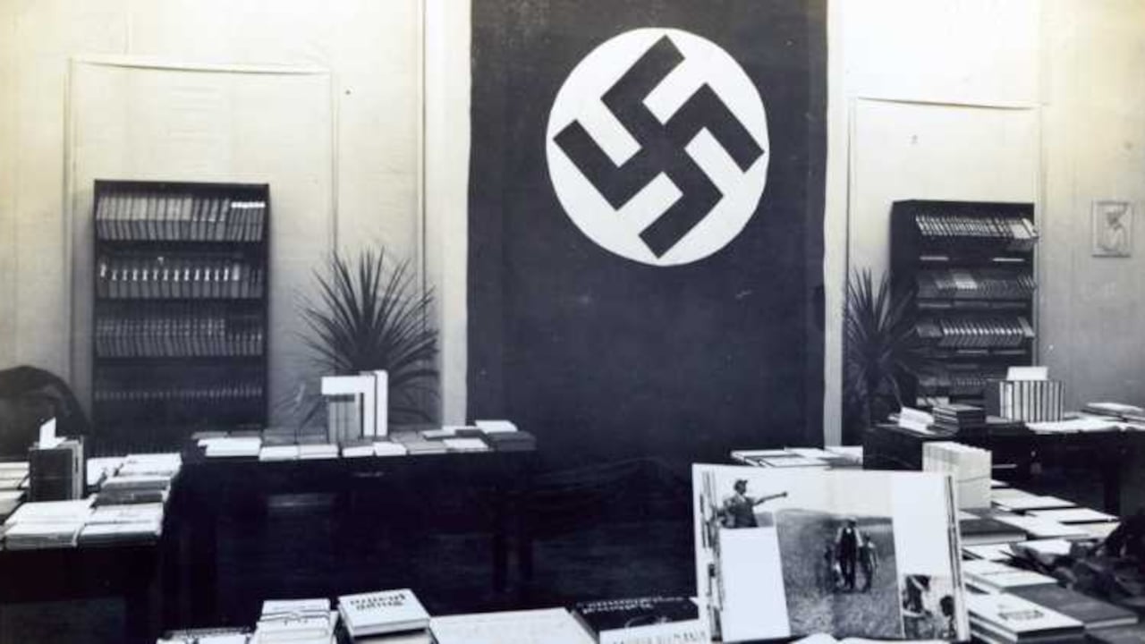 La exposición alemana en la Biblioteca Nacional en 1938. Cortesía Biblioteca Nacional.