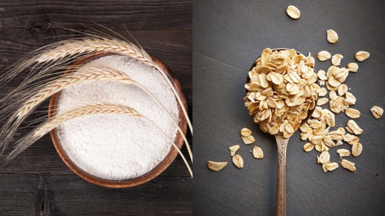 Harina de trigo y avena.