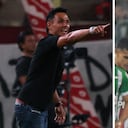 La indicación de Lucas González (izq.) a Edwin Cardona (der.) que resonó en Atlético Nacional.