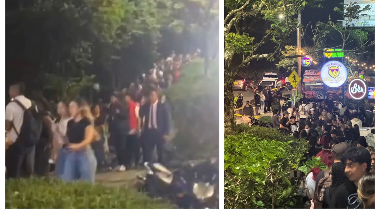 Balacera durante atraco en el Burger Master en El Tesoro, comuna El Poblado, en Medellín.