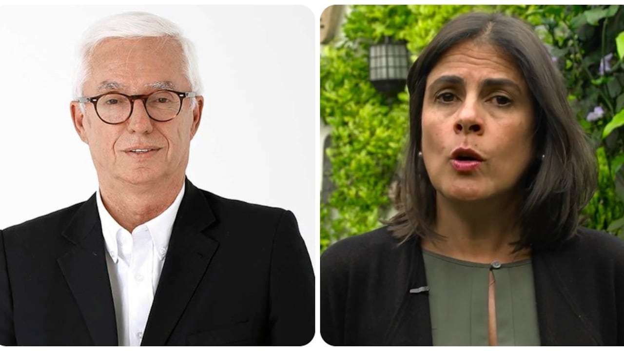 El senador Jorge Enrique Robledo y Ana María Lleras.