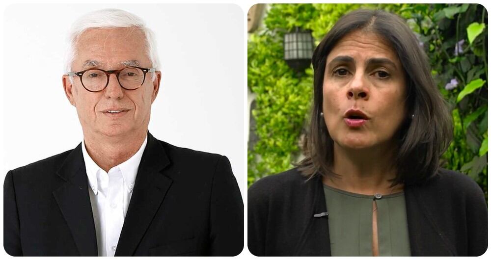 El senador Jorge Enrique Robledo y Ana María Lleras.