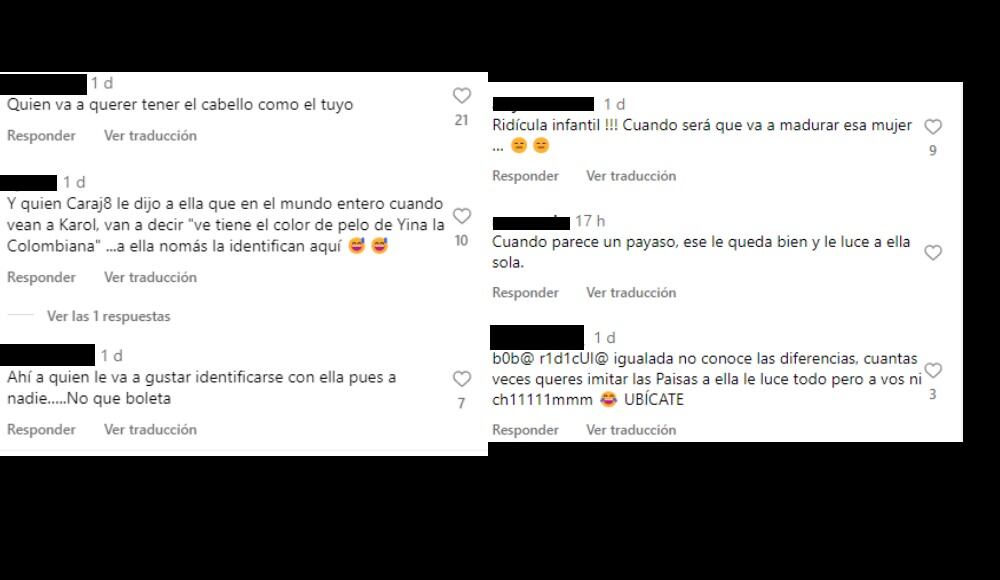 Los usuarios arremetieron contra la cantante por hablar del look de Karol G.