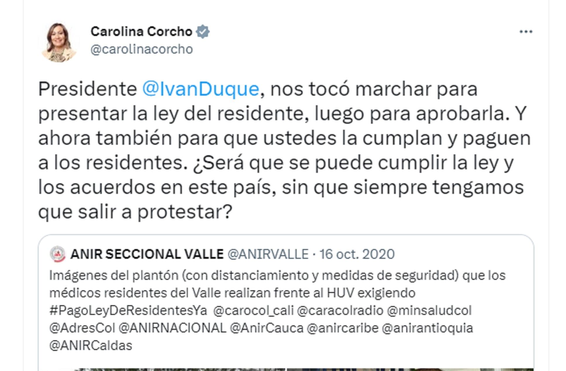 Ministra de Salud, Carolina Corcho