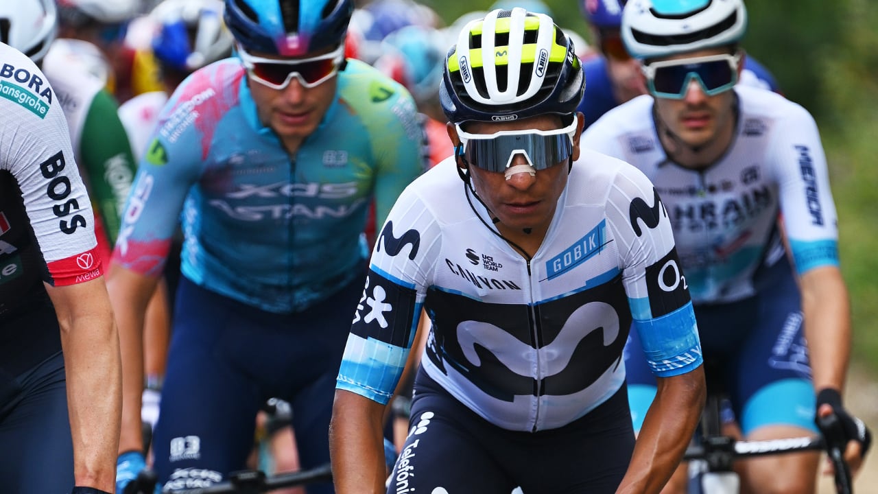 Nairo Quintana no pudo seguirle el paso al pelotón en la etapa 7.