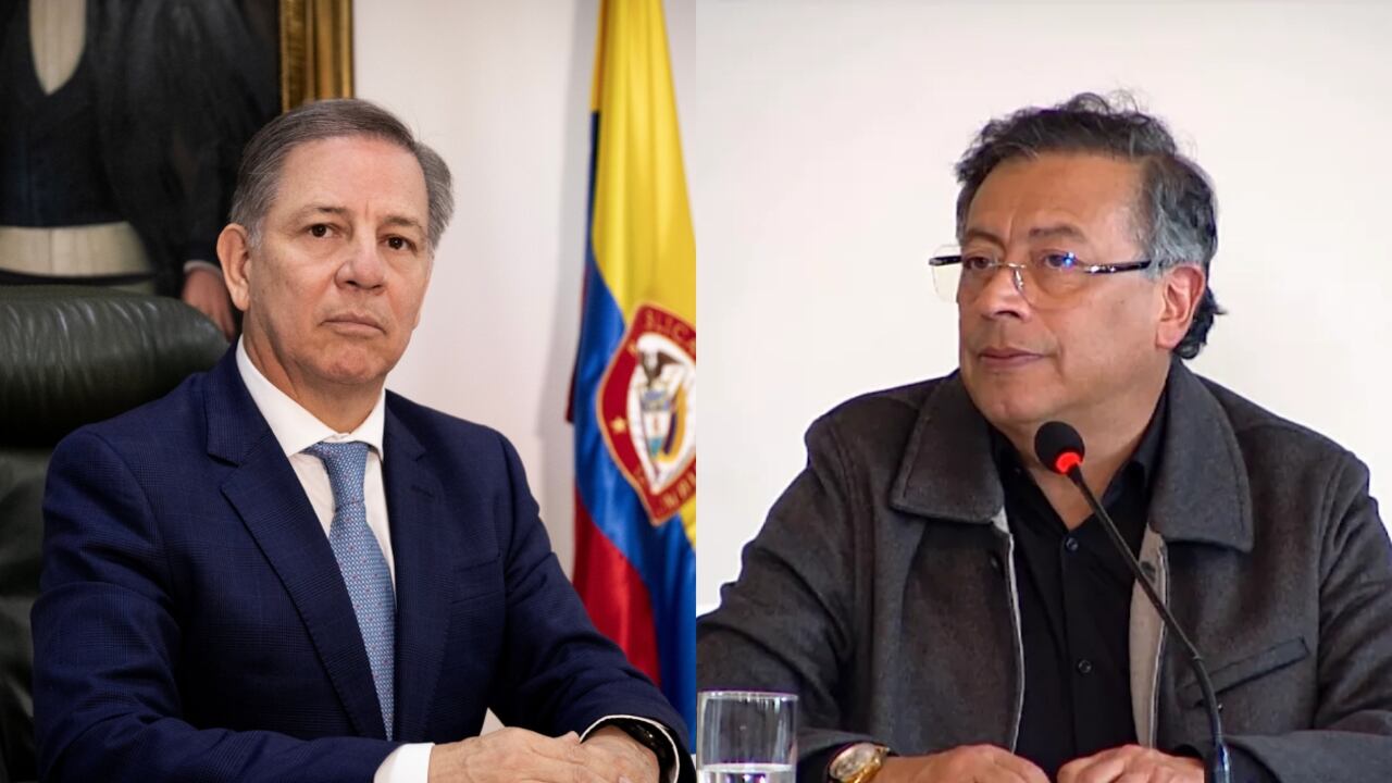 Magistrado Octavio Tejeiro, presidente de la Corte Suprema, y presidente Gustavo Petro.