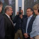 Presidente Gustavo Petro y Joan Laporta presidente del Barcelona