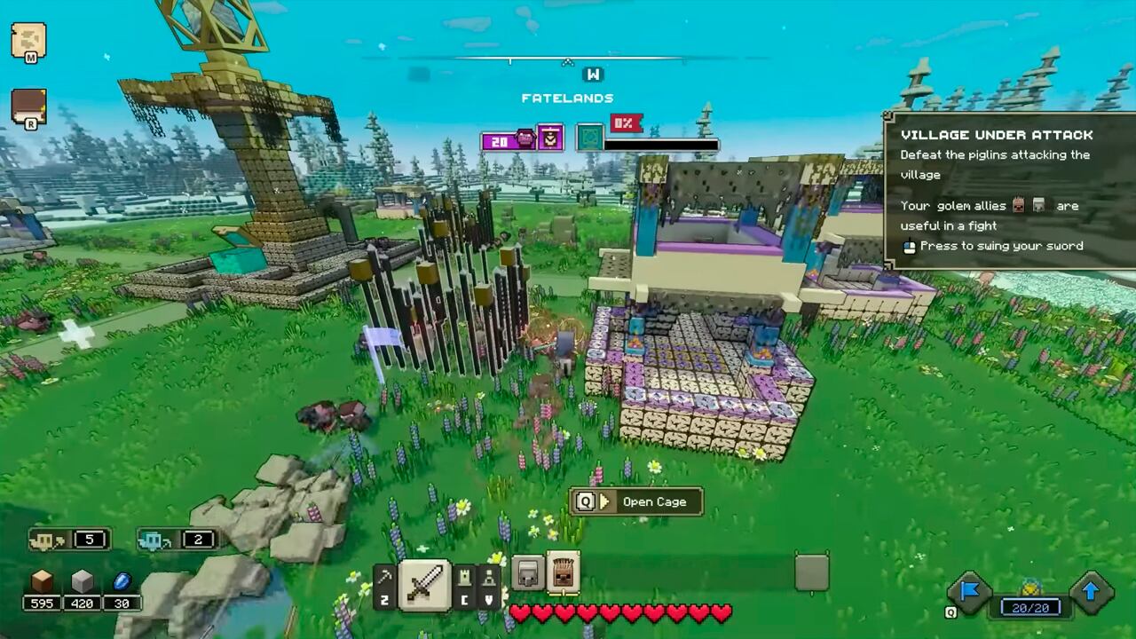 Minecraft Legends permite tener batallas con tropas creadas por el jugador.