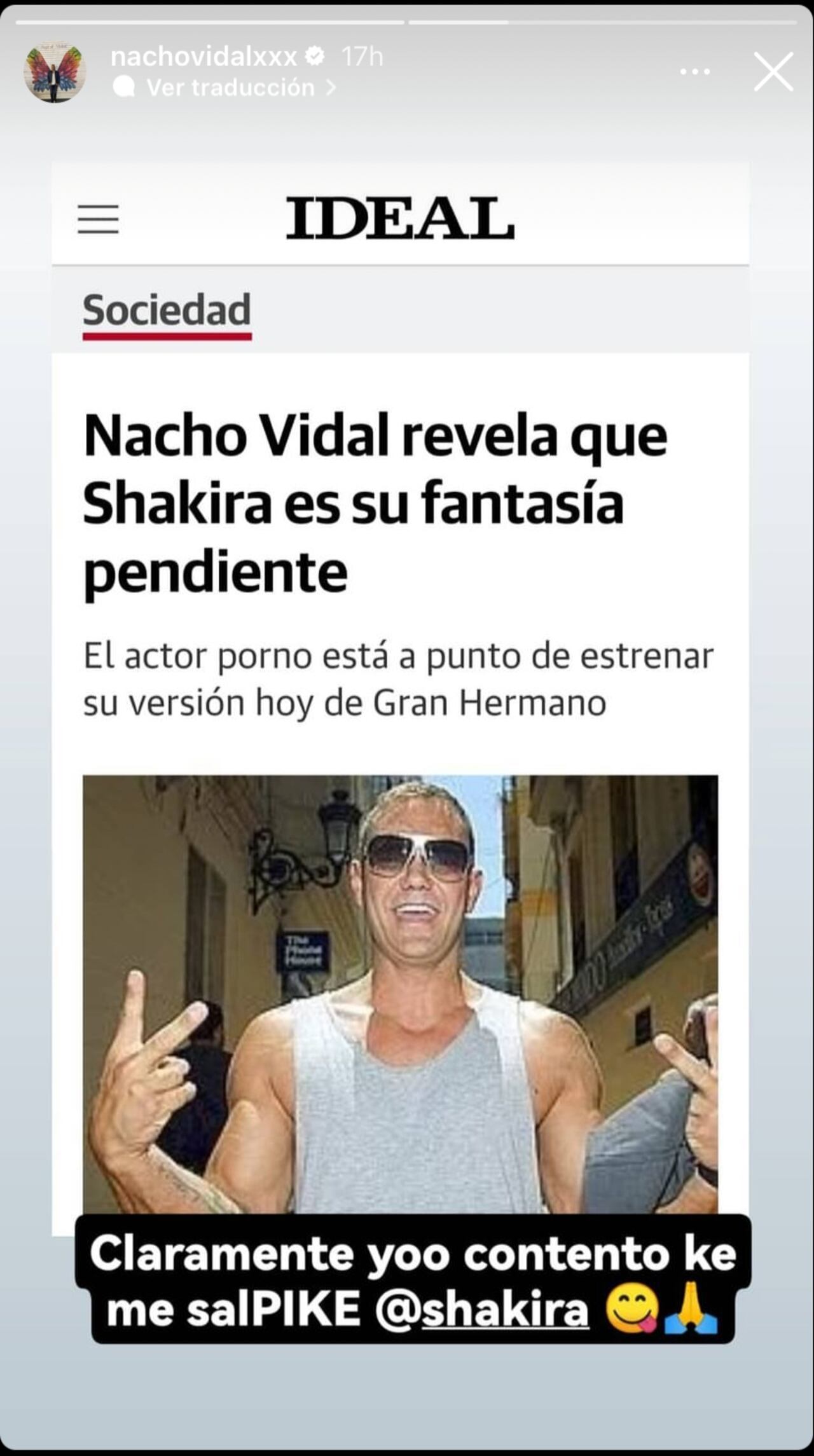 El exactor de contenido para adulto le hizo un lance a la colombiana, utilizando su nueva canción.