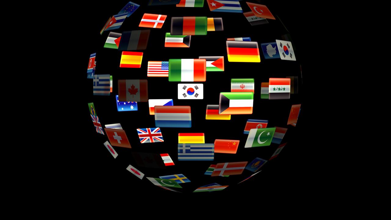 Foto de referencia de banderas de países