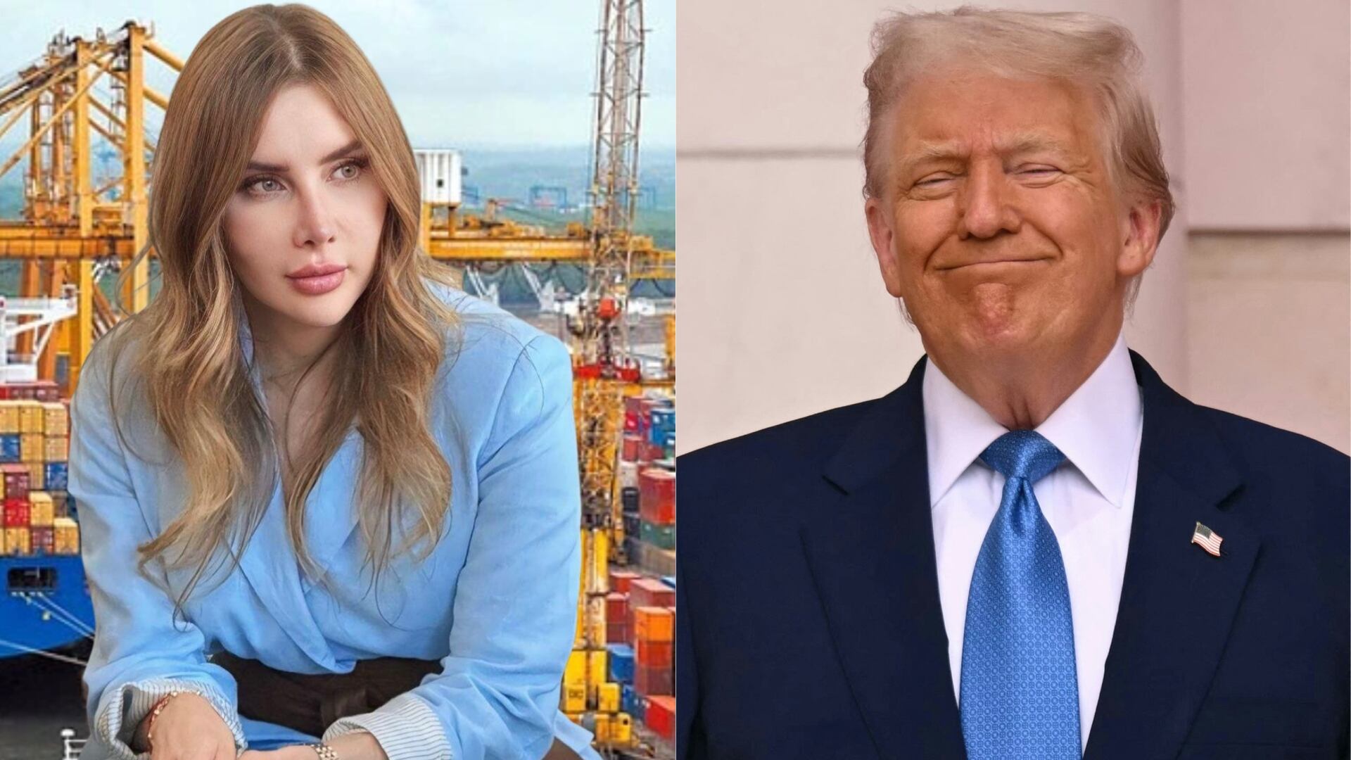 Ministra Diana Morales y Donald Trump