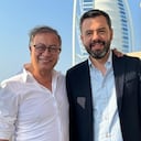 El presidente de Colombia, Gustavo Petro, y el alcalde electo de Bogotá, Carlos Fernando Galán, en Dubái.