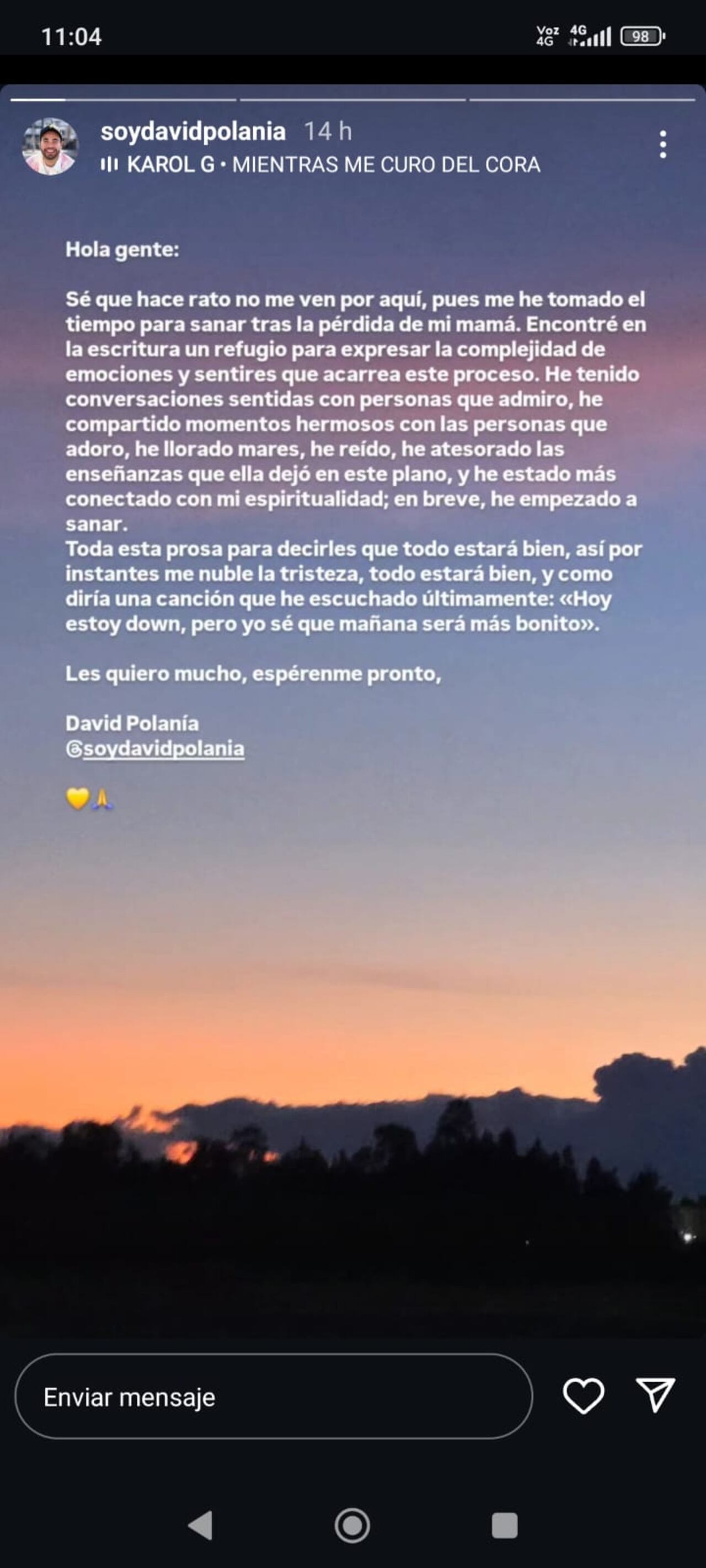 David Polanía, hijo de la Gorda Fabiola, reveló decisión que tomó.